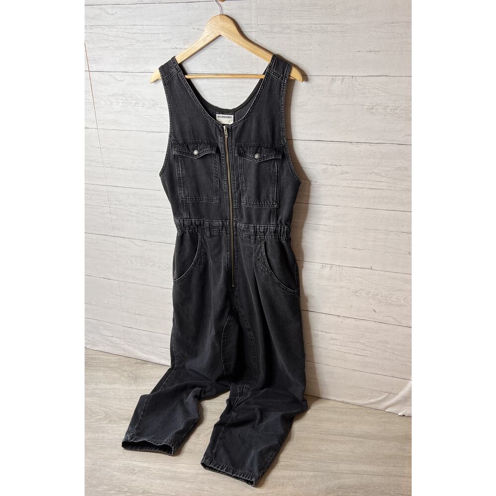 We the Free Jumpsuit Womens Size Small Washed Black Cloud Nine Denim 100% Cotton - Picture 4 of 16